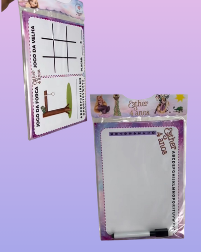 souvenir Juego Didáctico plastificado Personalizado (Tatetí / Ahorcado)
