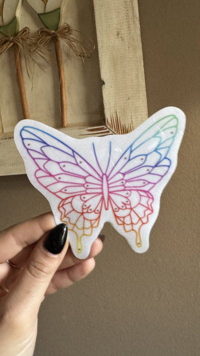 Atrapasol en stickers 🦋 mariposa multicolor 