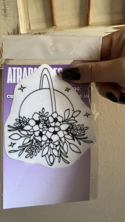Atrapasol en stickers Saturno y 🌺 flores 