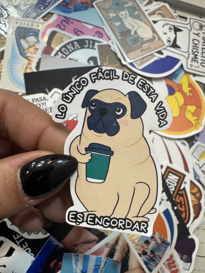 Lo único fácil es adelgazar stickers 