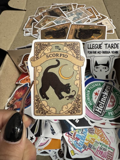 Cartas de tarot gatitos signos zodicales stickers 