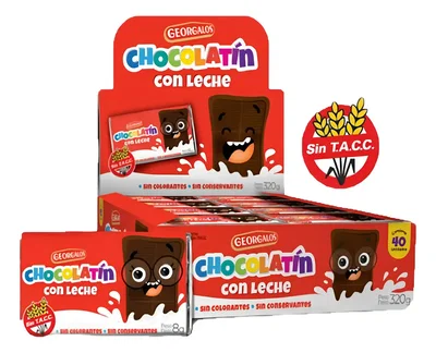Caja De Chocolatin Georgalos X 8 Grs X40 Unid.