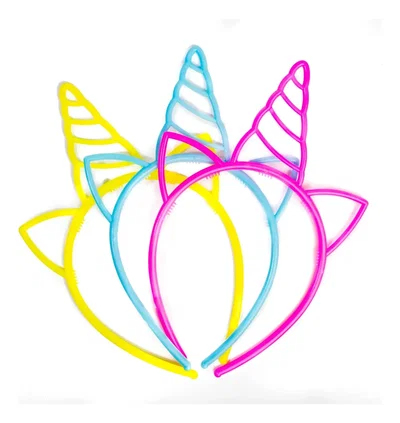 Vinchas Unicornio Souvenir Fiesta Cumpleaños Pack X6