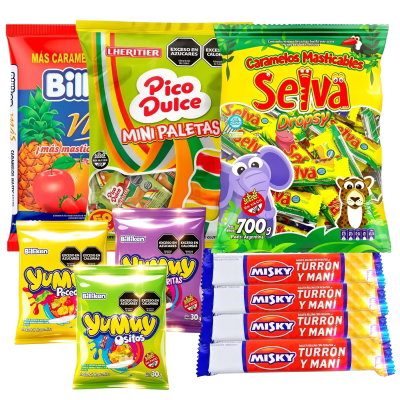 Combo Golosinas Gomitas Cumpleaños 15 Chicos