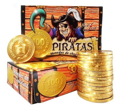 Monedas Pirata Felfort De Chocolate X10 Unidades