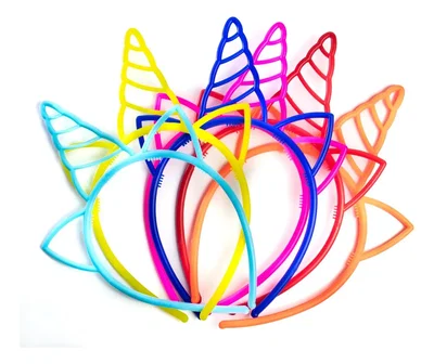 Vinchas Unicornio Souvenir Fiesta Cumpleaños Pack X6