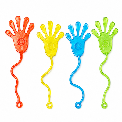 30 Manos Pegajosas Fluo Squishy Fidget Souvenir Piñata