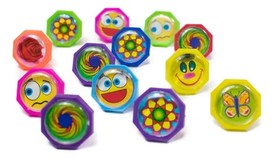 20 Anillos Fantasy Emoji Cotillon Souvenir Para Piñata