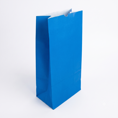 Bolsitas Papel Color Azul Golosinas Cumpleaños X20