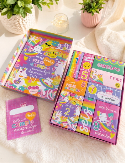 Calendario de 9 sorpresas FELIZ CUMPLE 