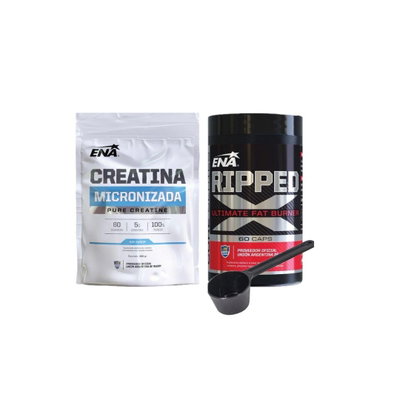 CREATINAS 300 GR + QUEMADOR GRASA 60 TABS ENA