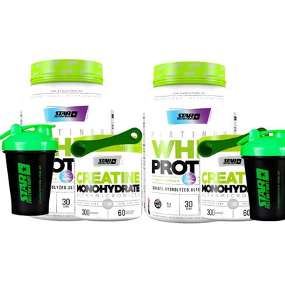 PROTEÍNA 1KG X2 + CREATINA 300GR X2 STAR