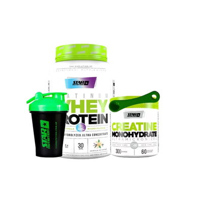 PROTEÍNA 1KG + CREATINA 300GR STAR