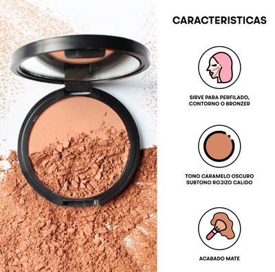 POLVO COMPACTO- BROWN SUGAR- MAZZ MAKE UP
