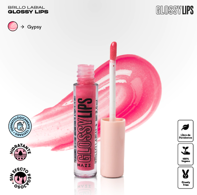 BRILLO LABIAL HIDRATANTE ROSADO- MAZZ MAKE UP.
