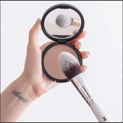 POLVO COMPACTO TONO CHOCOLATE FRIO- MAZZ MAKE UP.