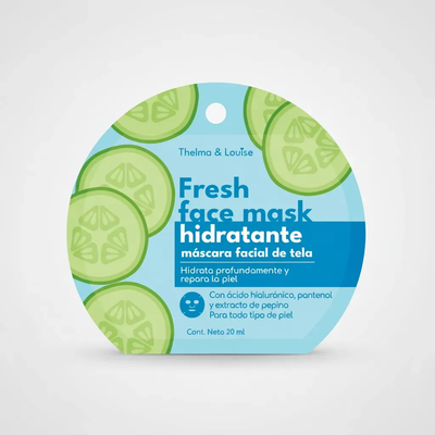 Mascarilla Hidratante Pepino Y Ácido Hialurónico 20 Ml Todo Tipo De Piel