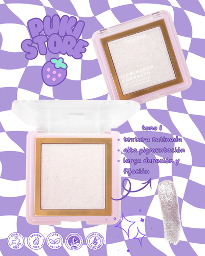 Iluminador compacto satinado Rubyrose