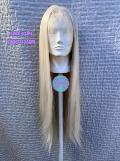 Peluca Lacefront lacia rubio platino (Soft Kanekalon)