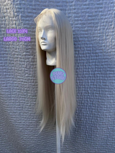 Peluca Lacefront lacia rubio platino (Soft Kanekalon)