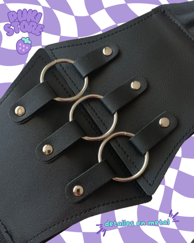 Fajin elastizado con detalles metalicos