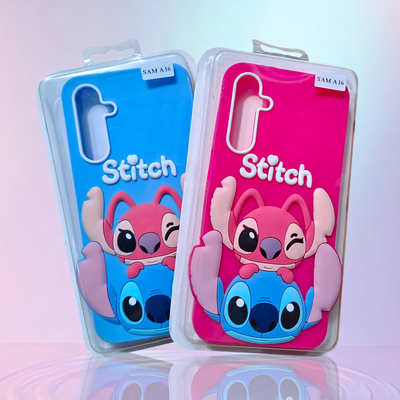 Funda Silicona Stitch & Angel 3D
