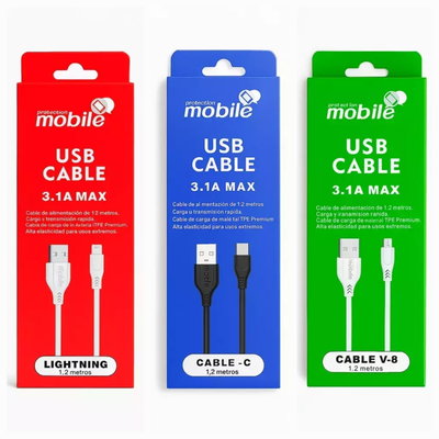 Cable usb Mobile 3.1A - 1.2metros