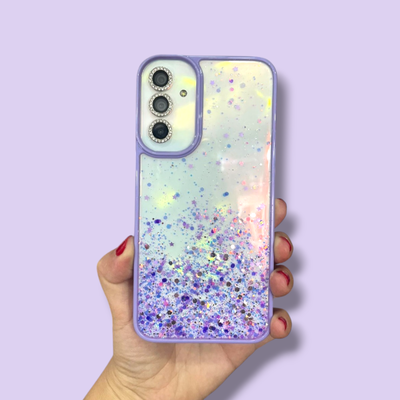 Funda Clear glitters (Ver colores)