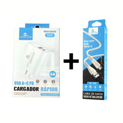 Cargador Legatus 55W (Cabezal + cable C)