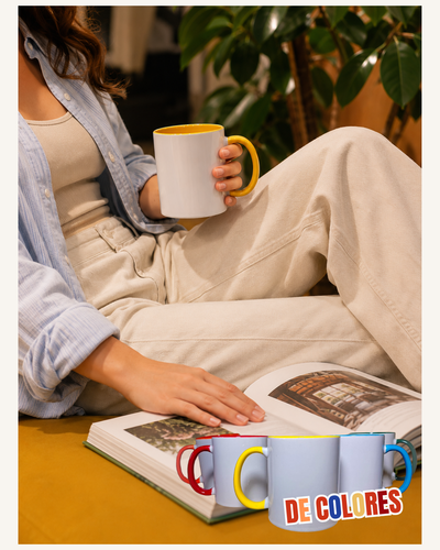Taza cerámica de colores p/sublimar