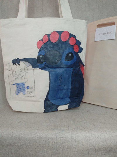  Tote Bag Grande de Lienzo Sublimado o dibujao a mano 