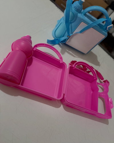 Set de Vianda Infantil con Botella y Correa 