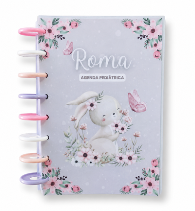Agenda Pediátrica - CONEJITA FLOWER (Nombre Personalizable)