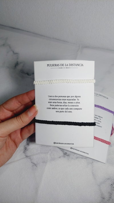 Pulseras para compartir - DISTANCIA (lisas)