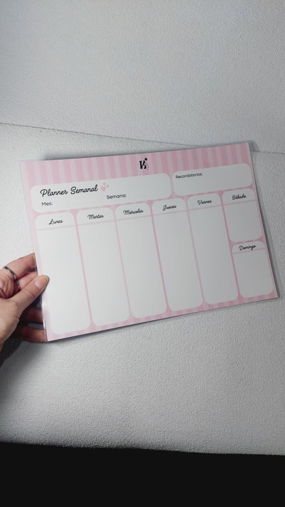 PLANNER - PLANIFICADOR imantado ( Semanal )  + Marcador 