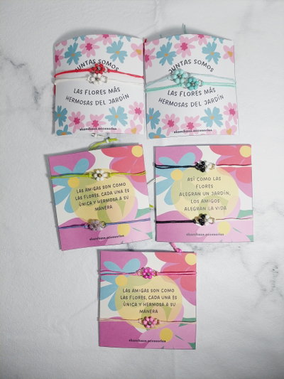 Pulseras para compartir - FLORES