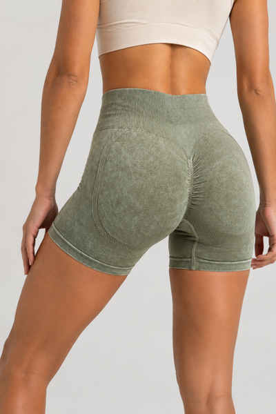Short Seamless Corte Corazón Con Frunce