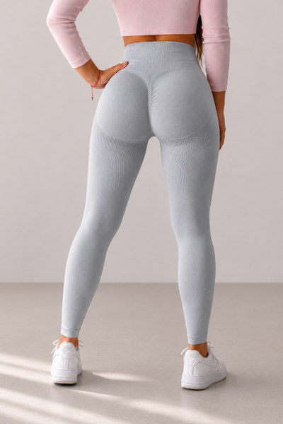 Calza Deportiva Seamless Tiro Alto Con Frunce