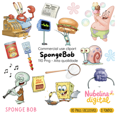 🍍 Kit Digital Bob Esponja ✨🌊