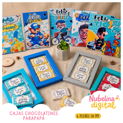 🍫 Caja Chocolatines para Papá ✨👔