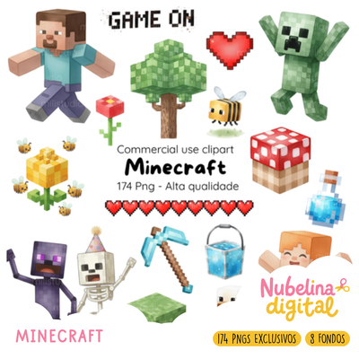 ⛏️ Kit Digital Minecraft ✨🟩