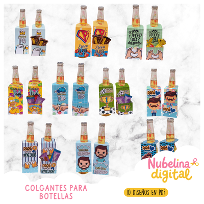 🍾 Colgante para Botella – Papá ✨👔