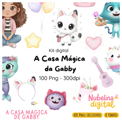 🐱 Kit Digital La Casa Mágica de Gabby ✨🌈
