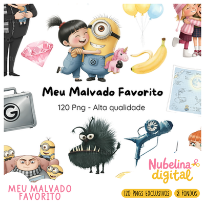 💛 Kit Digital Meu Malvado Favorito – Mi Villano Favorito ✨🍌