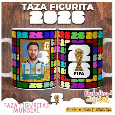 🏆🇦🇷 Tazas Figuritas Mundial 2026☕⚽✨