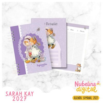 📔Agenda semanal Sarah Key 2027 ✨
