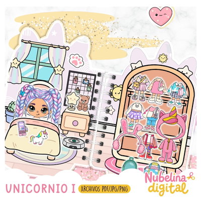 🦄🌈 Libro Interactivo Unicornio Vol. 1 ✨📚