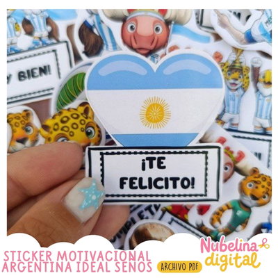 ⚽🇦🇷 26 Stickers Motivacionales Mundialistas para Cuadernos 🇦🇷⚽