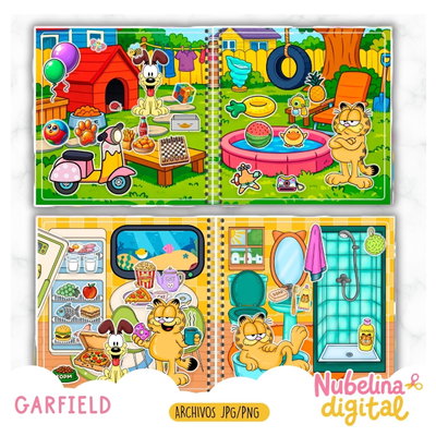🐱🍕 Libro Interactivo Garfield ✨📚