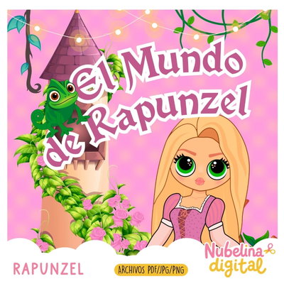 👑🌸 Libro Interactivo Rapunzel ✨📚